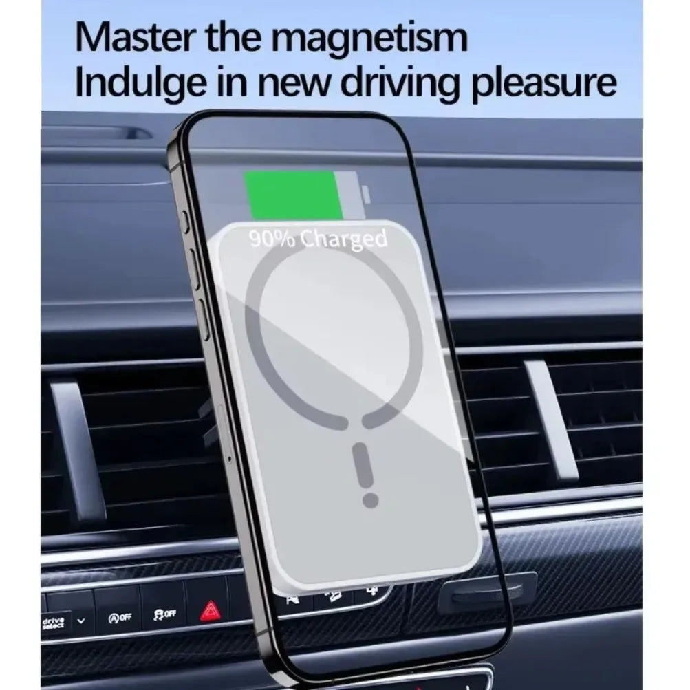 30W Car Magnetic Wireless Charger Air Vent GPS Phone Holder Stand For Magsafe iPhone 17 16 15 14 13 12 Pro Max Fast Charging