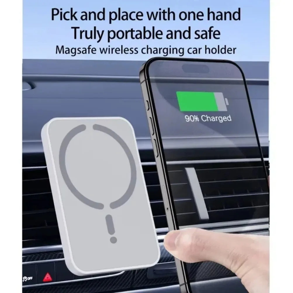 30W Car Magnetic Wireless Charger Air Vent GPS Phone Holder Stand For Magsafe iPhone 17 16 15 14 13 12 Pro Max Fast Charging
