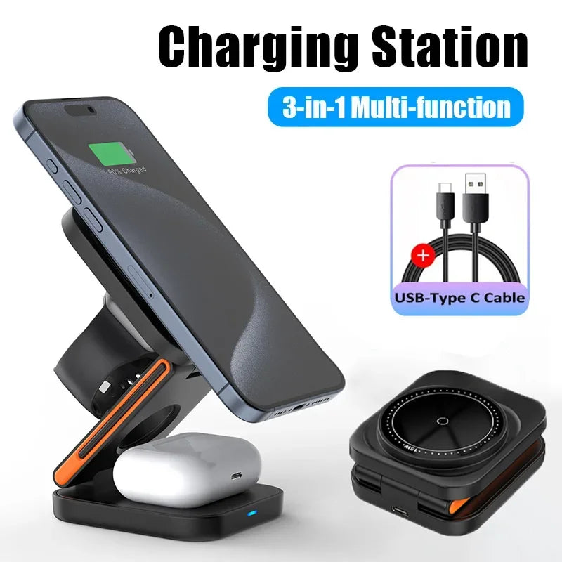 3 in 1 Wireless Charging Station — iPhone, Apple Watch & AirPods