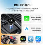 2 in 1 Wireless CarPlay & Android Auto Adapter — Plug & Play, No More Cables