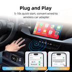 2 in 1 Wireless CarPlay & Android Auto Adapter — Plug & Play, No More Cables